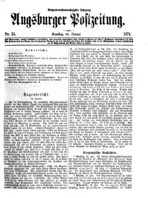 Augsburger Postzeitung Samstag 24. Januar 1874