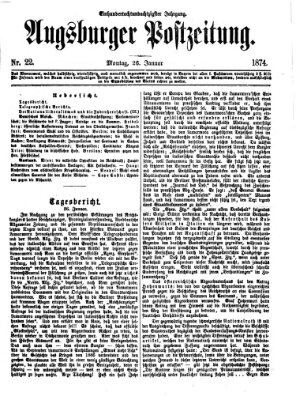 Augsburger Postzeitung Montag 26. Januar 1874