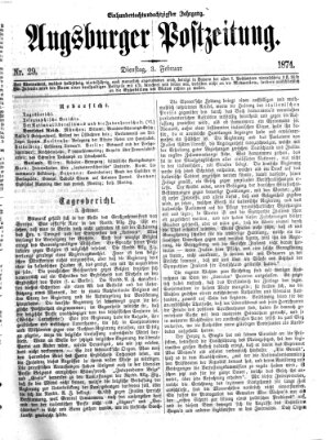 Augsburger Postzeitung Dienstag 3. Februar 1874