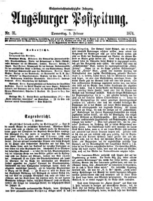 Augsburger Postzeitung Donnerstag 5. Februar 1874