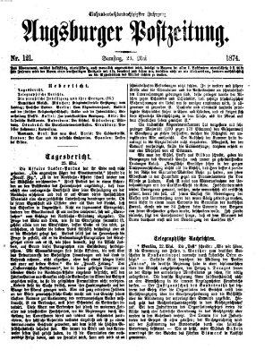 Augsburger Postzeitung Samstag 23. Mai 1874