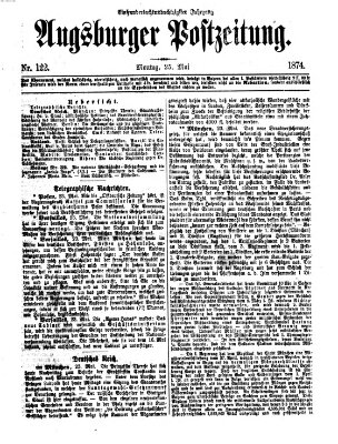 Augsburger Postzeitung Montag 25. Mai 1874