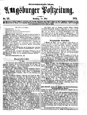 Augsburger Postzeitung Samstag 30. Mai 1874