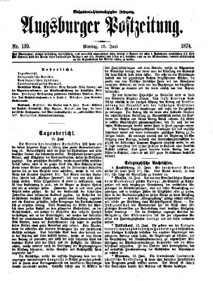 Augsburger Postzeitung Montag 15. Juni 1874