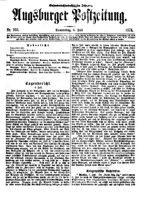 Augsburger Postzeitung Donnerstag 9. Juli 1874