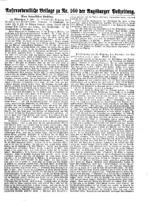 Augsburger Postzeitung Donnerstag 9. Juli 1874