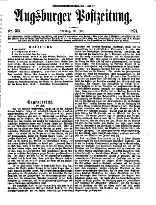 Augsburger Postzeitung Montag 20. Juli 1874