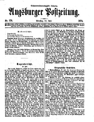 Augsburger Postzeitung Dienstag 28. Juli 1874