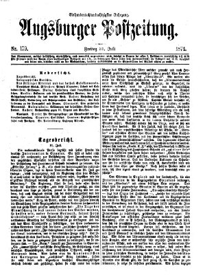 Augsburger Postzeitung Freitag 31. Juli 1874