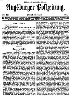 Augsburger Postzeitung Mittwoch 19. August 1874