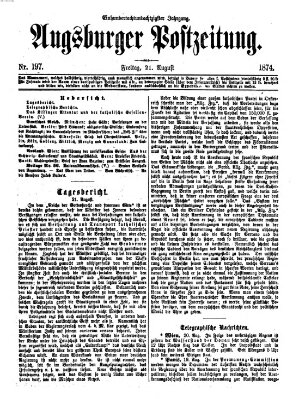 Augsburger Postzeitung Freitag 21. August 1874