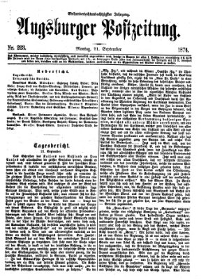 Augsburger Postzeitung Montag 21. September 1874