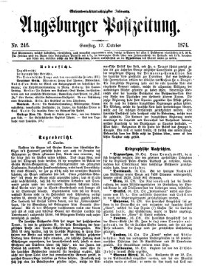 Augsburger Postzeitung Samstag 17. Oktober 1874