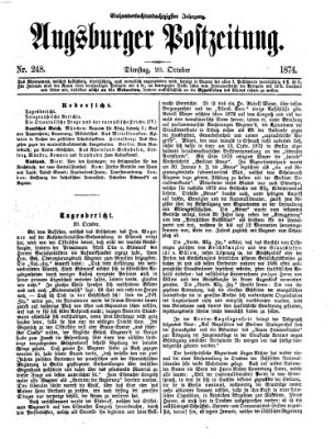 Augsburger Postzeitung Dienstag 20. Oktober 1874