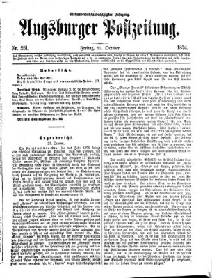 Augsburger Postzeitung Freitag 23. Oktober 1874