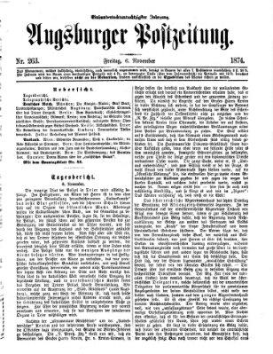 Augsburger Postzeitung Freitag 6. November 1874