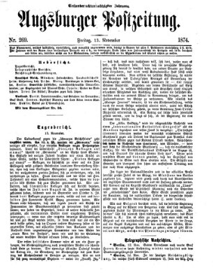 Augsburger Postzeitung Freitag 13. November 1874