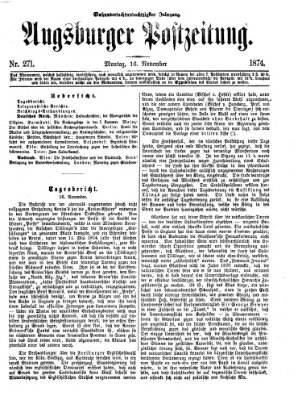 Augsburger Postzeitung Montag 16. November 1874