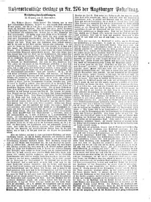 Augsburger Postzeitung Samstag 21. November 1874