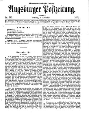 Augsburger Postzeitung Dienstag 8. Dezember 1874