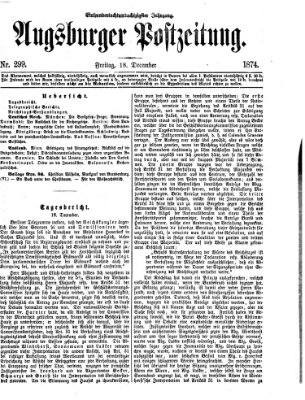 Augsburger Postzeitung Freitag 18. Dezember 1874