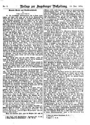 Augsburger Postzeitung. Beilage zur Augsburger Postzeitung (Augsburger Postzeitung) Donnerstag 15. Januar 1874