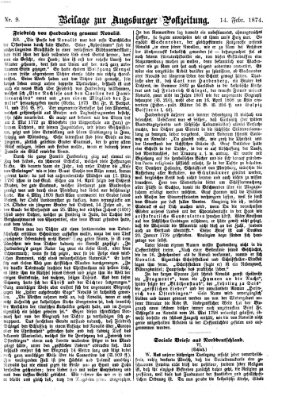 Augsburger Postzeitung. Beilage zur Augsburger Postzeitung (Augsburger Postzeitung) Samstag 14. Februar 1874