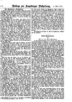 Augsburger Postzeitung. Beilage zur Augsburger Postzeitung (Augsburger Postzeitung) Mittwoch 6. Mai 1874