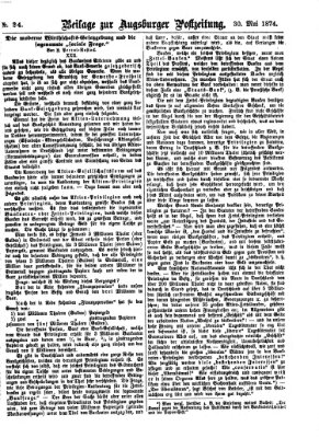 Augsburger Postzeitung. Beilage zur Augsburger Postzeitung (Augsburger Postzeitung) Samstag 30. Mai 1874