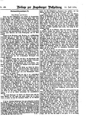 Augsburger Postzeitung. Beilage zur Augsburger Postzeitung (Augsburger Postzeitung) Donnerstag 30. Juli 1874