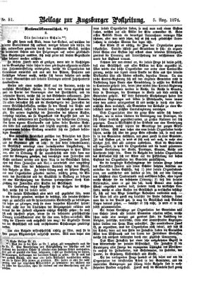 Augsburger Postzeitung. Beilage zur Augsburger Postzeitung (Augsburger Postzeitung) Mittwoch 5. August 1874