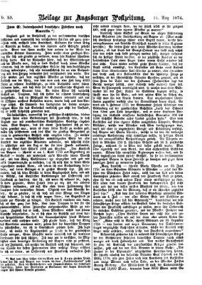 Augsburger Postzeitung. Beilage zur Augsburger Postzeitung (Augsburger Postzeitung) Mittwoch 12. August 1874