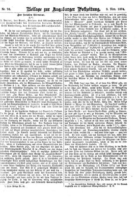 Augsburger Postzeitung. Beilage zur Augsburger Postzeitung (Augsburger Postzeitung) Samstag 3. Oktober 1874