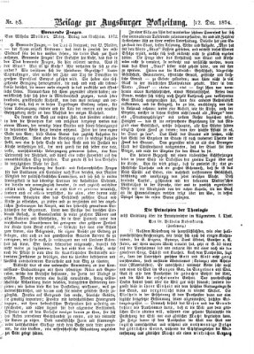 Augsburger Postzeitung. Beilage zur Augsburger Postzeitung (Augsburger Postzeitung) Samstag 12. Dezember 1874