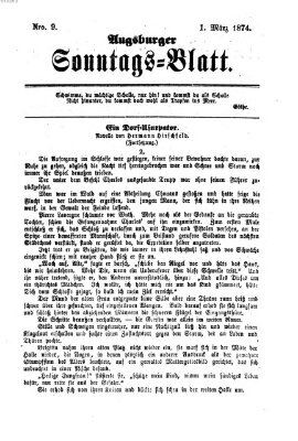 Augsburger Sonntagsblatt (Augsburger Postzeitung) Sonntag 1. März 1874