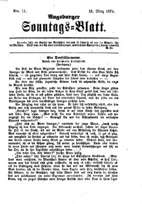 Augsburger Sonntagsblatt (Augsburger Postzeitung) Sonntag 15. März 1874