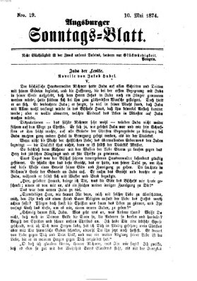 Augsburger Sonntagsblatt (Augsburger Postzeitung) Sonntag 10. Mai 1874