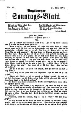 Augsburger Sonntagsblatt (Augsburger Postzeitung) Sonntag 31. Mai 1874