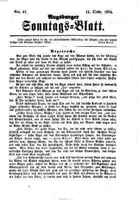 Augsburger Sonntagsblatt (Augsburger Postzeitung) Sonntag 11. Oktober 1874