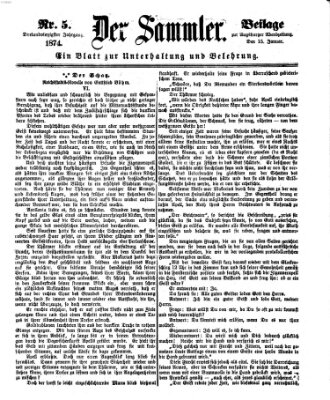 Der Sammler (Augsburger Abendzeitung) Donnerstag 15. Januar 1874