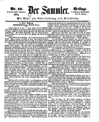 Der Sammler (Augsburger Abendzeitung) Dienstag 27. Januar 1874