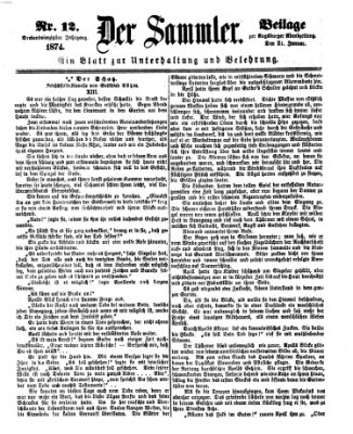 Der Sammler (Augsburger Abendzeitung) Samstag 31. Januar 1874