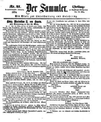 Der Sammler (Augsburger Abendzeitung) Dienstag 10. März 1874