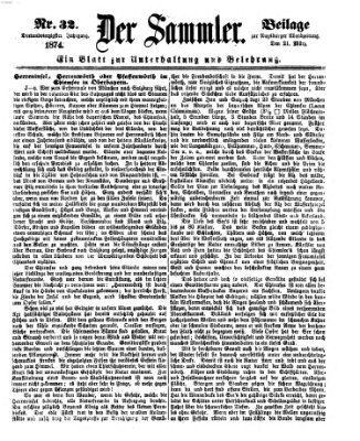 Der Sammler (Augsburger Abendzeitung) Samstag 21. März 1874