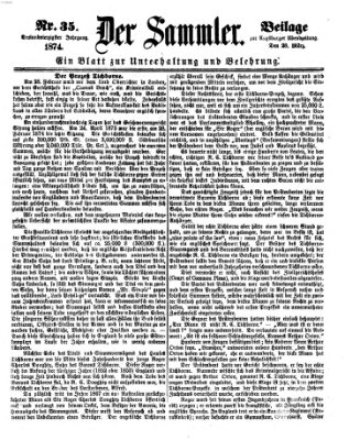 Der Sammler (Augsburger Abendzeitung) Samstag 28. März 1874