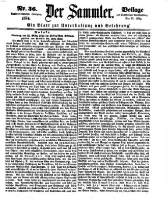 Der Sammler (Augsburger Abendzeitung) Dienstag 31. März 1874