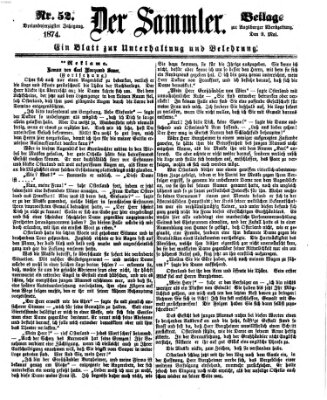 Der Sammler (Augsburger Abendzeitung) Samstag 9. Mai 1874