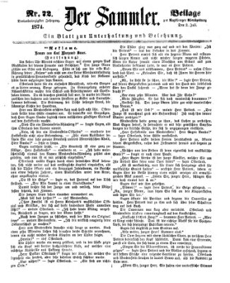 Der Sammler (Augsburger Abendzeitung) Donnerstag 2. Juli 1874