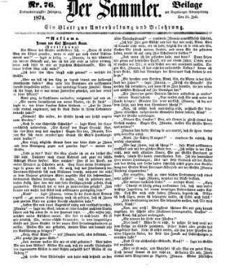 Der Sammler (Augsburger Abendzeitung) Samstag 11. Juli 1874