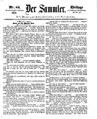 Der Sammler (Augsburger Abendzeitung) Samstag 25. Juli 1874